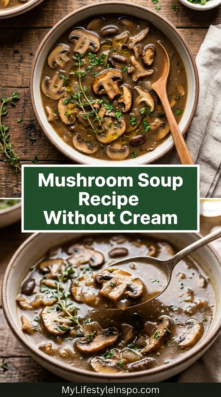 Mushroom Soup Recipe Without Cream