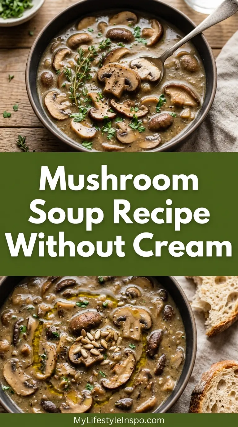 Mushroom Soup Recipe Without Cream