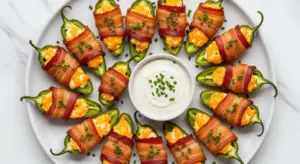 Air Fryer Bacon Wrapped Jalapeño Poppers Recipe