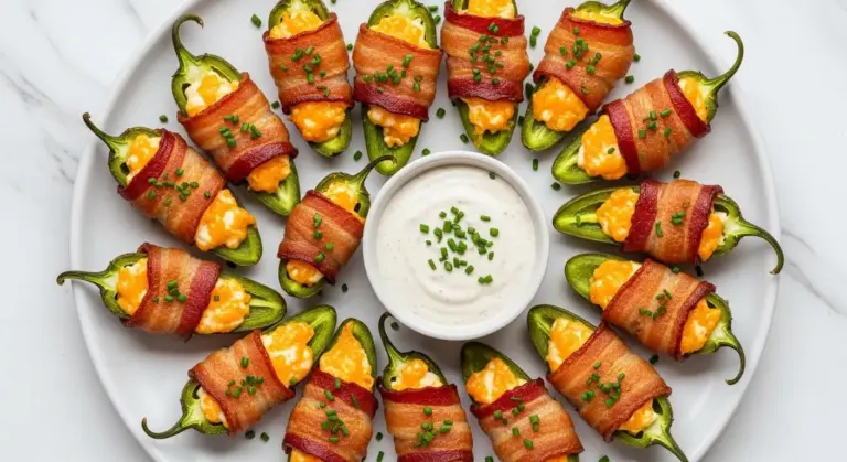 Air Fryer Bacon Wrapped Jalapeño Poppers Recipe
