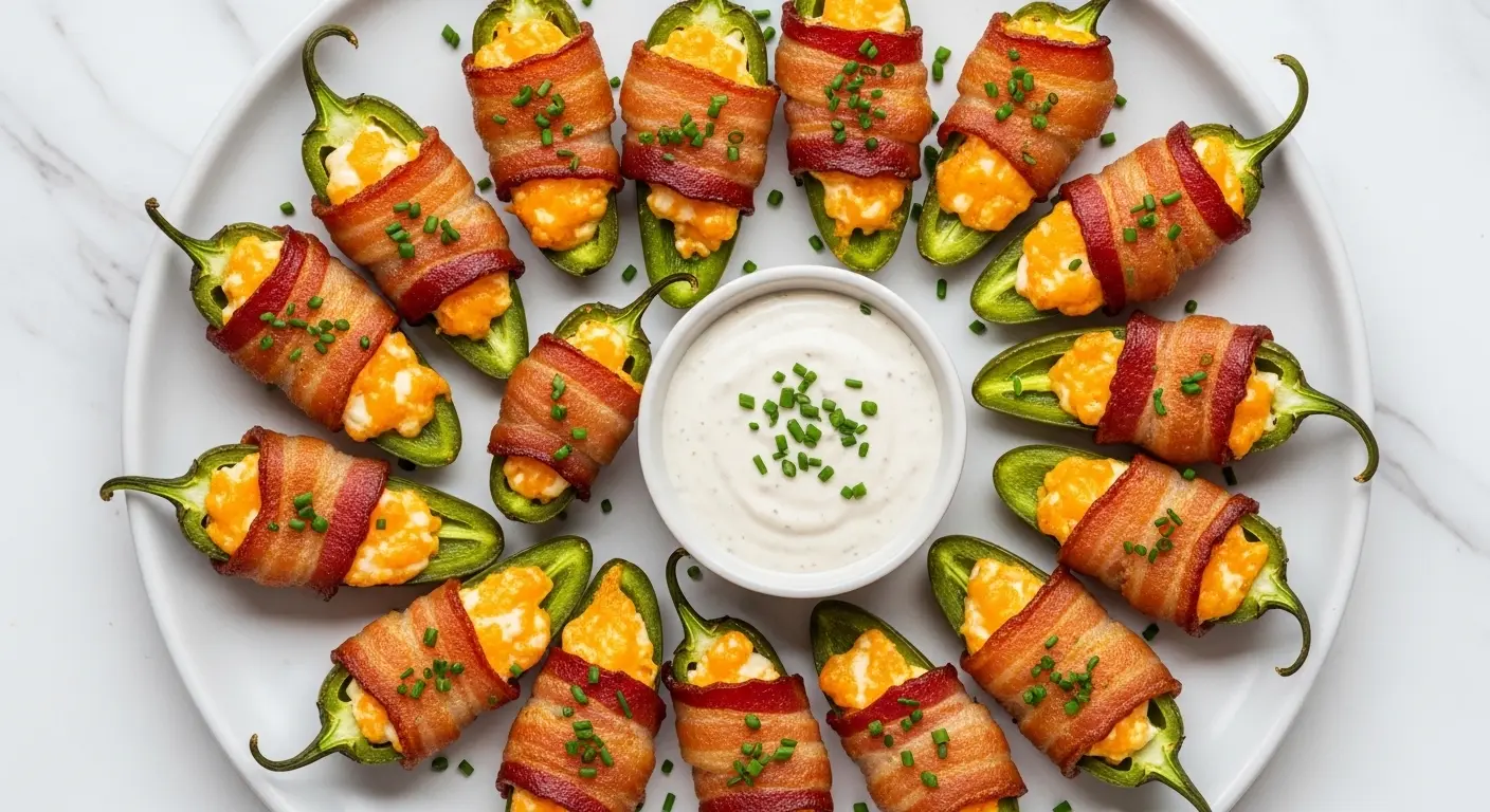 Air Fryer Bacon Wrapped Jalapeño Poppers Recipe