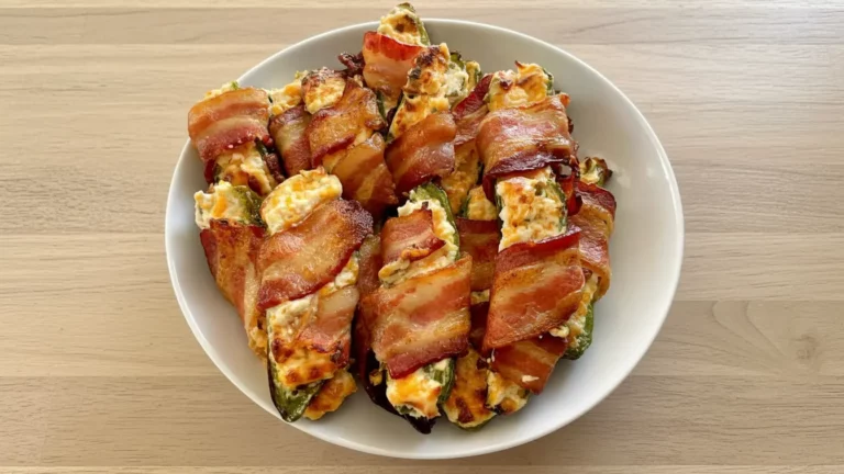 Air Fryer Bacon Wrapped Jalapeño Poppers Recipe