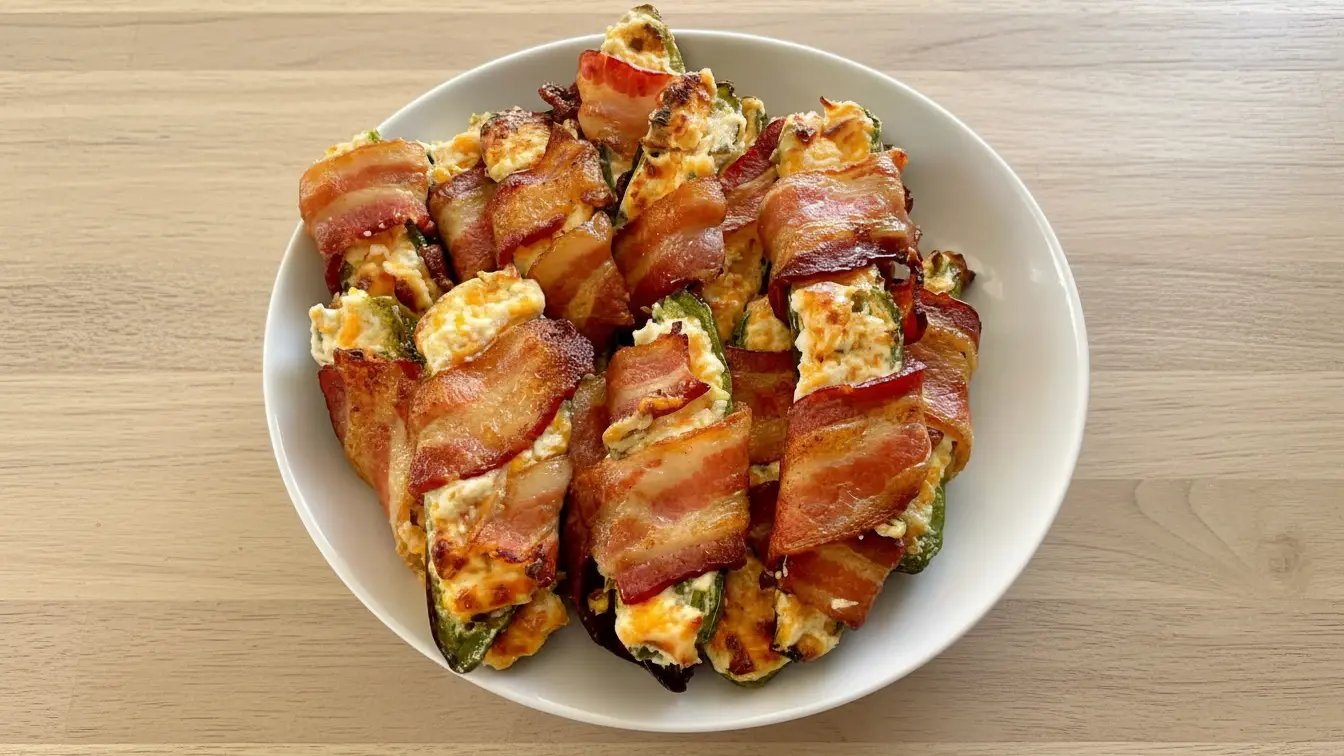 Air Fryer Bacon Wrapped Jalapeño Poppers Recipe