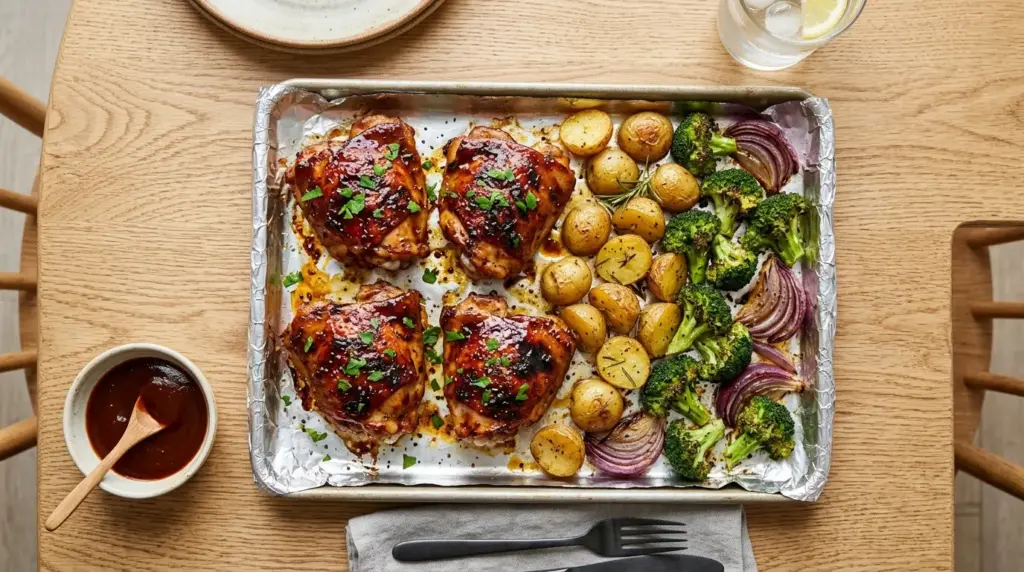 BBQ Chicken Sheet Pan Dinner