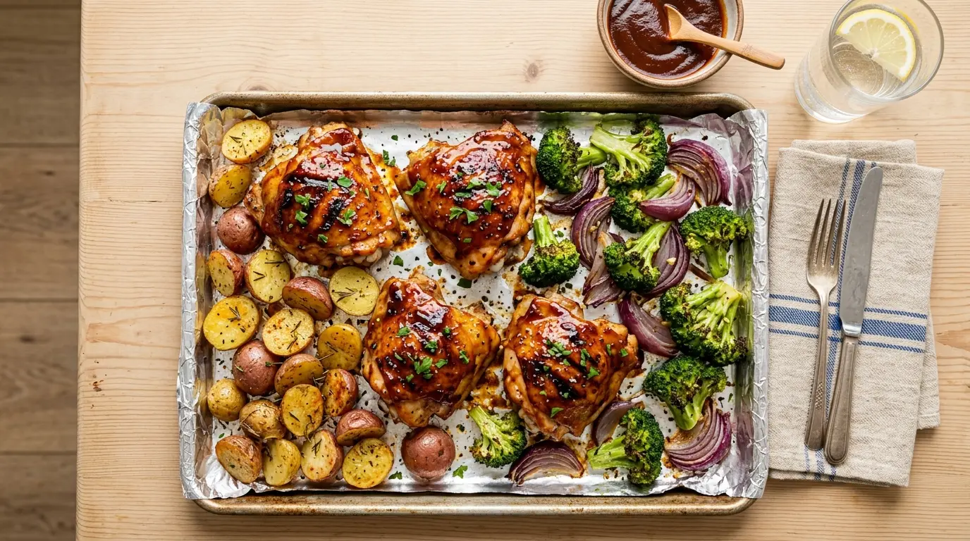 BBQ Chicken Sheet Pan Dinner