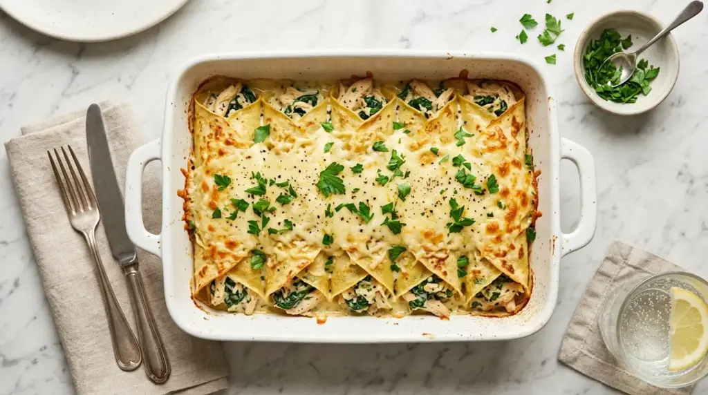 Chicken Florentine Crepes Recipe