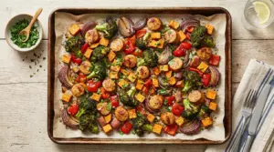 Chicken Sausage Sheet Pan Dinner