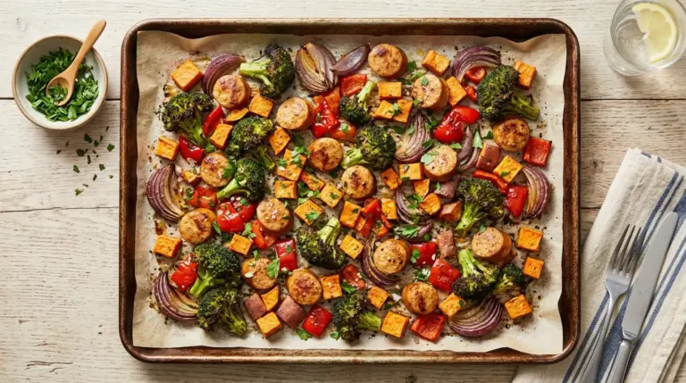 Chicken Sausage Sheet Pan Dinner