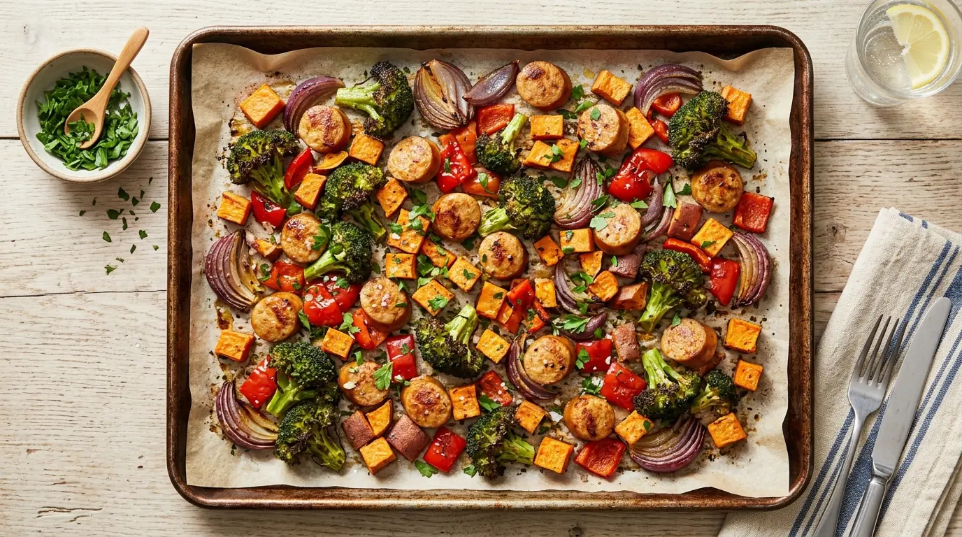 Chicken Sausage Sheet Pan Dinner