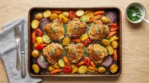 Chicken Thigh Sheet Pan Dinner