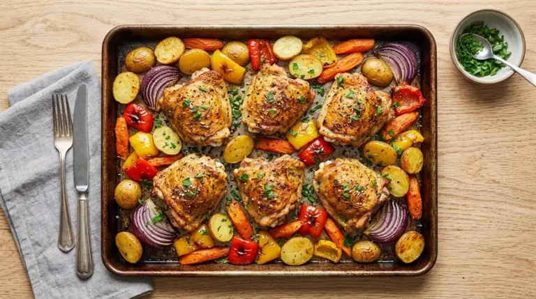 Chicken Thigh Sheet Pan Dinner