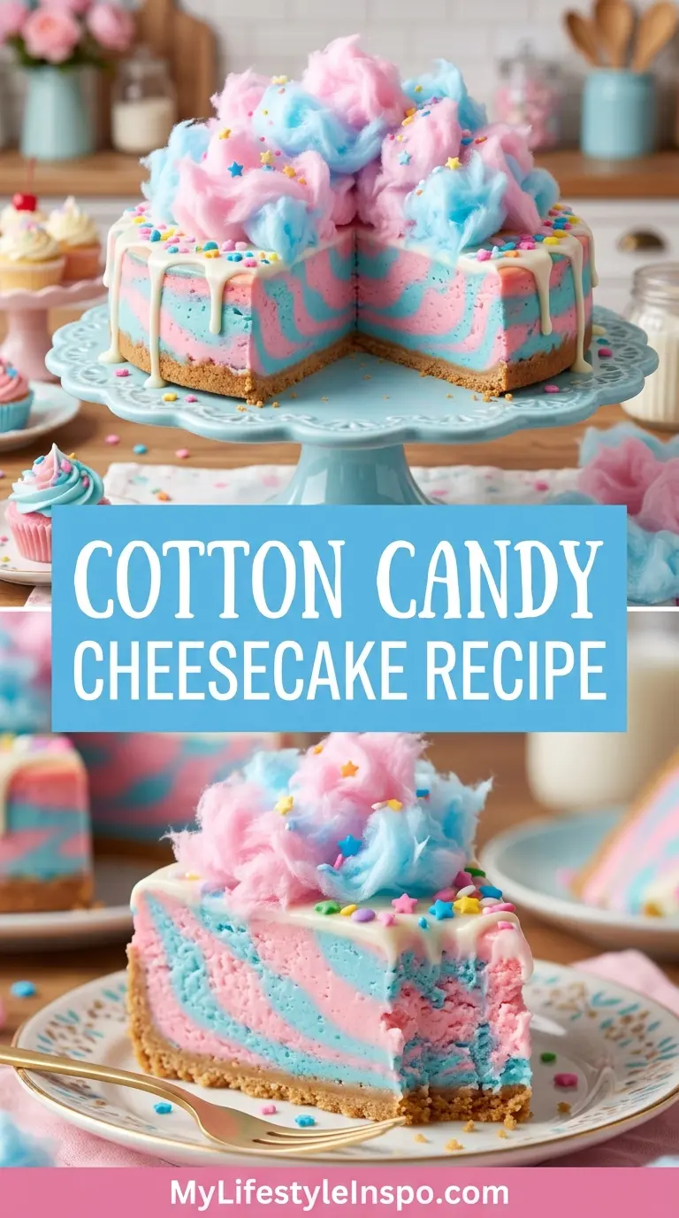 Cotton Candy Cheesecake Recipe