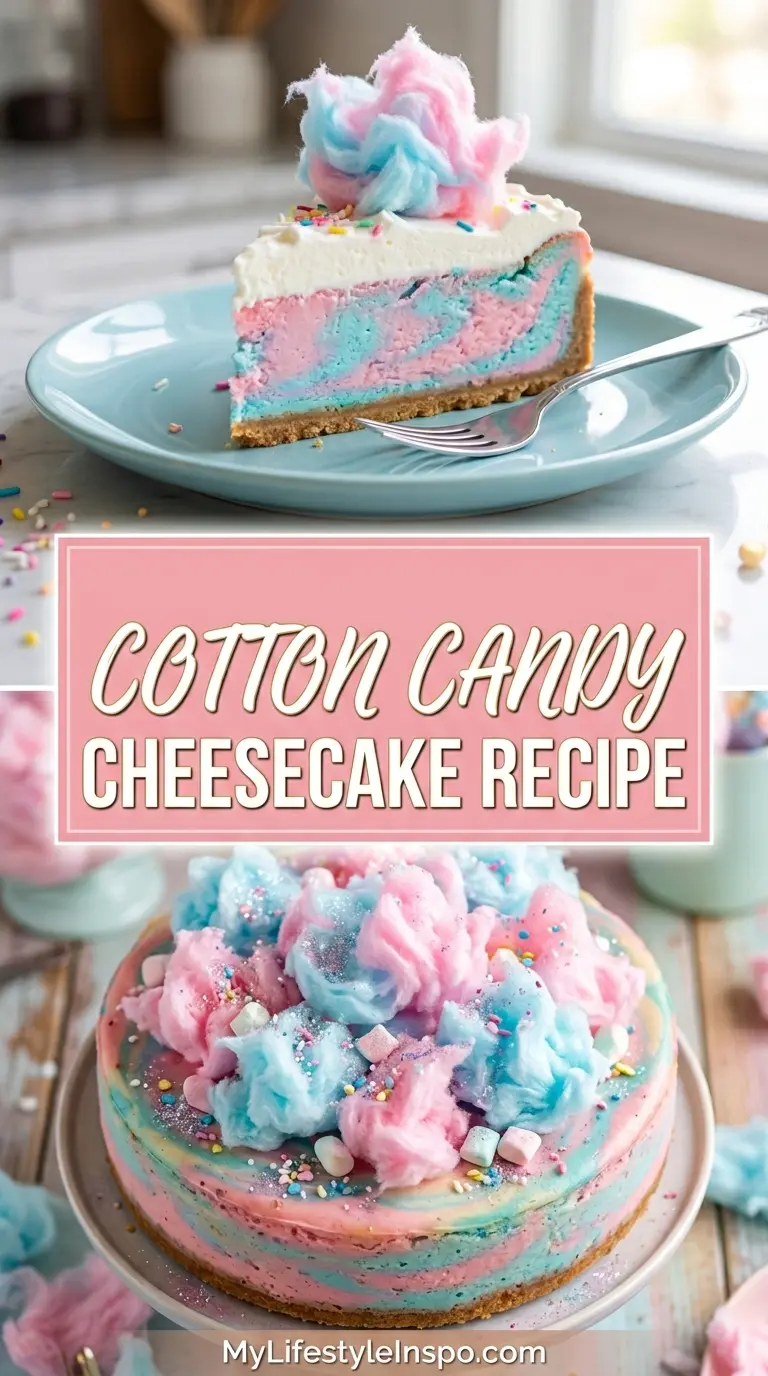 Cotton Candy Cheesecake Recipe