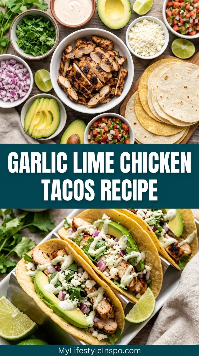 Garlic Lime Chicken Tacos Recipe