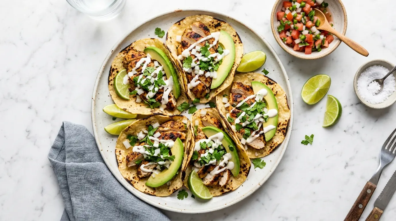 Garlic Lime Chicken Tacos Recipe