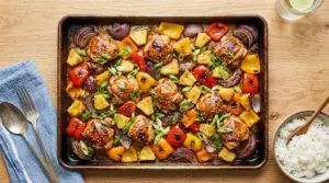 Hawaiian Chicken Sheet Pan Dinner