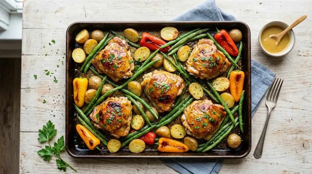 Honey Mustard Chicken Sheet Pan Dinner
