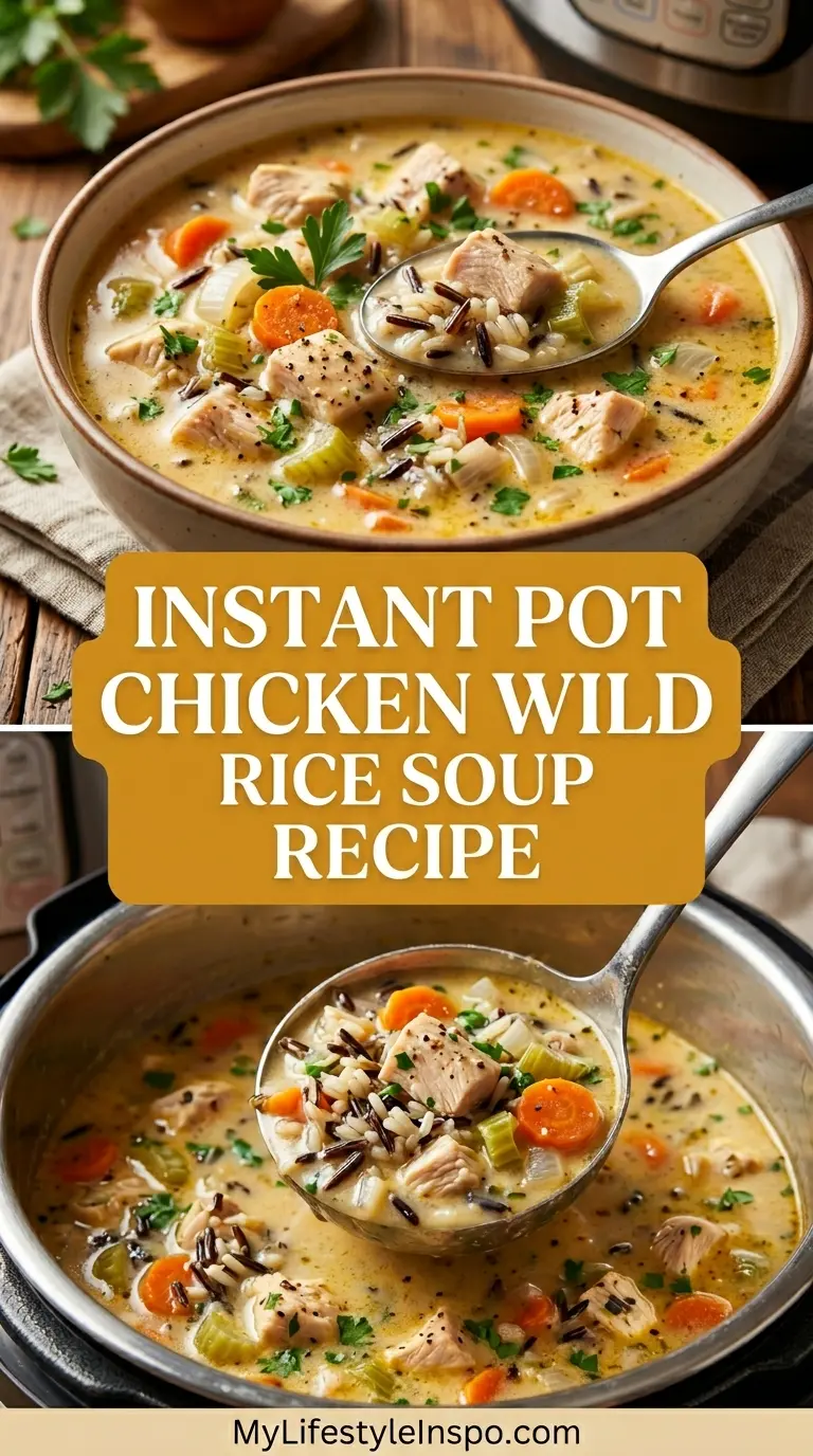 Instant Pot Chicken Wild Rice Soup Recipe