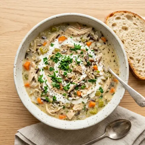 Instant Pot Chicken Wild Rice Soup Recipe