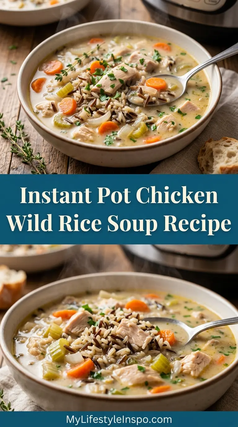 Instant Pot Chicken Wild Rice Soup Recipe