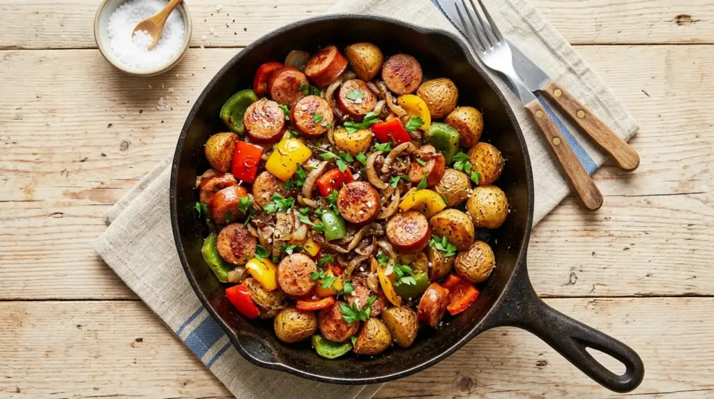 Kielbasa with Peppers and Potatoes