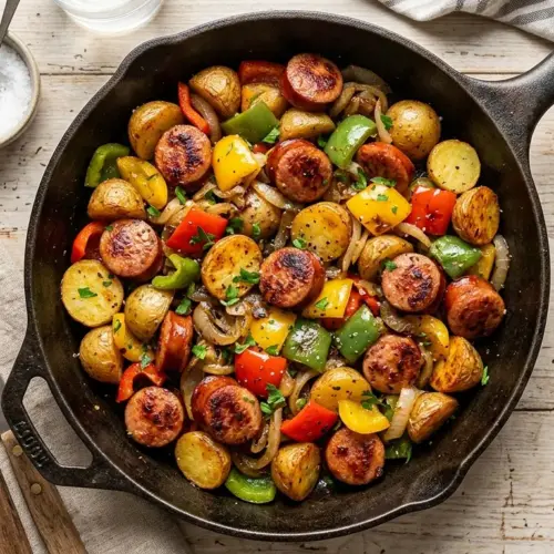 Kielbasa with Peppers and Potatoes