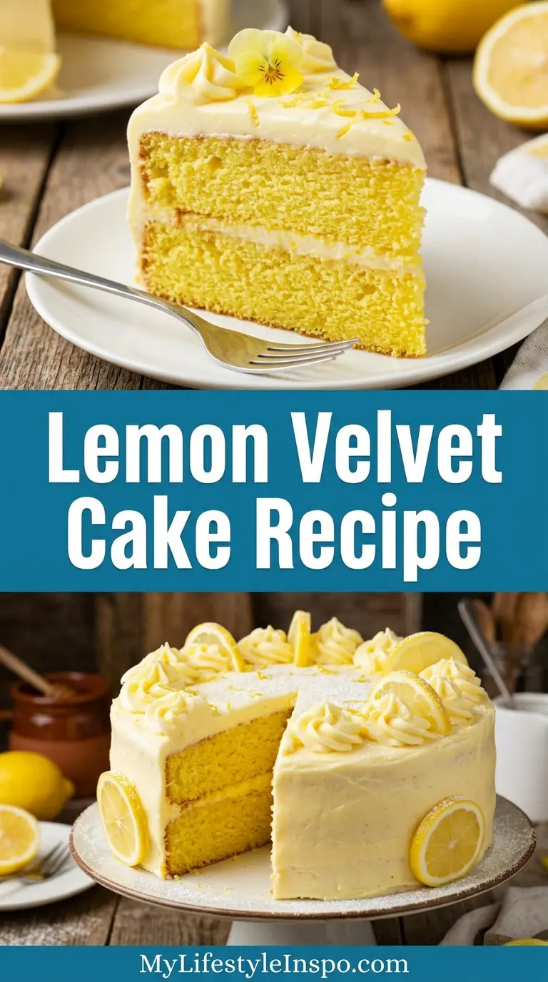 Lemon Velvet Cake Recipe