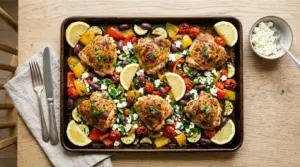 Mediterranean Chicken Sheet Pan Dinner