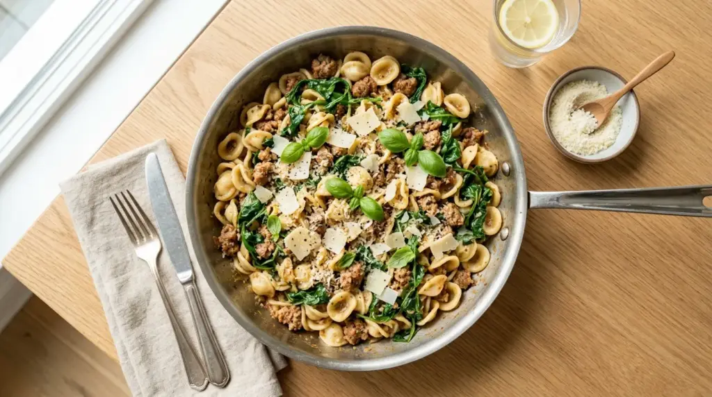 One Pan Orecchiette Pasta Recipe