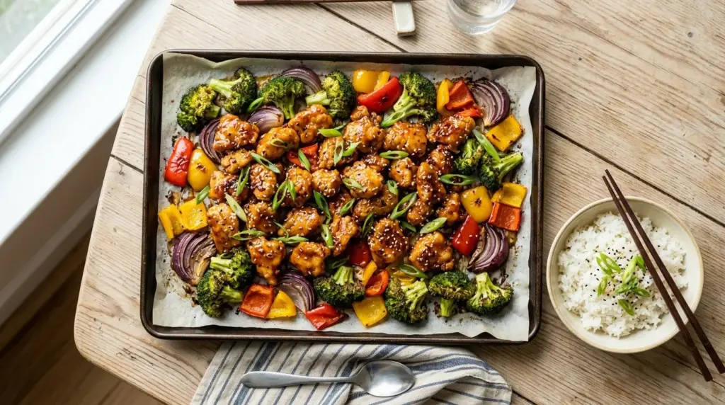 Orange Chicken Sheet Pan Dinner