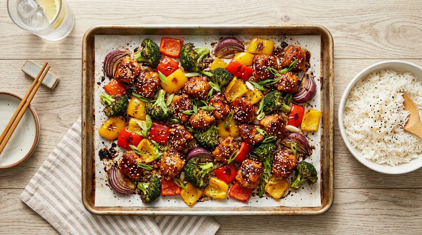 Orange Chicken Sheet Pan Dinner
