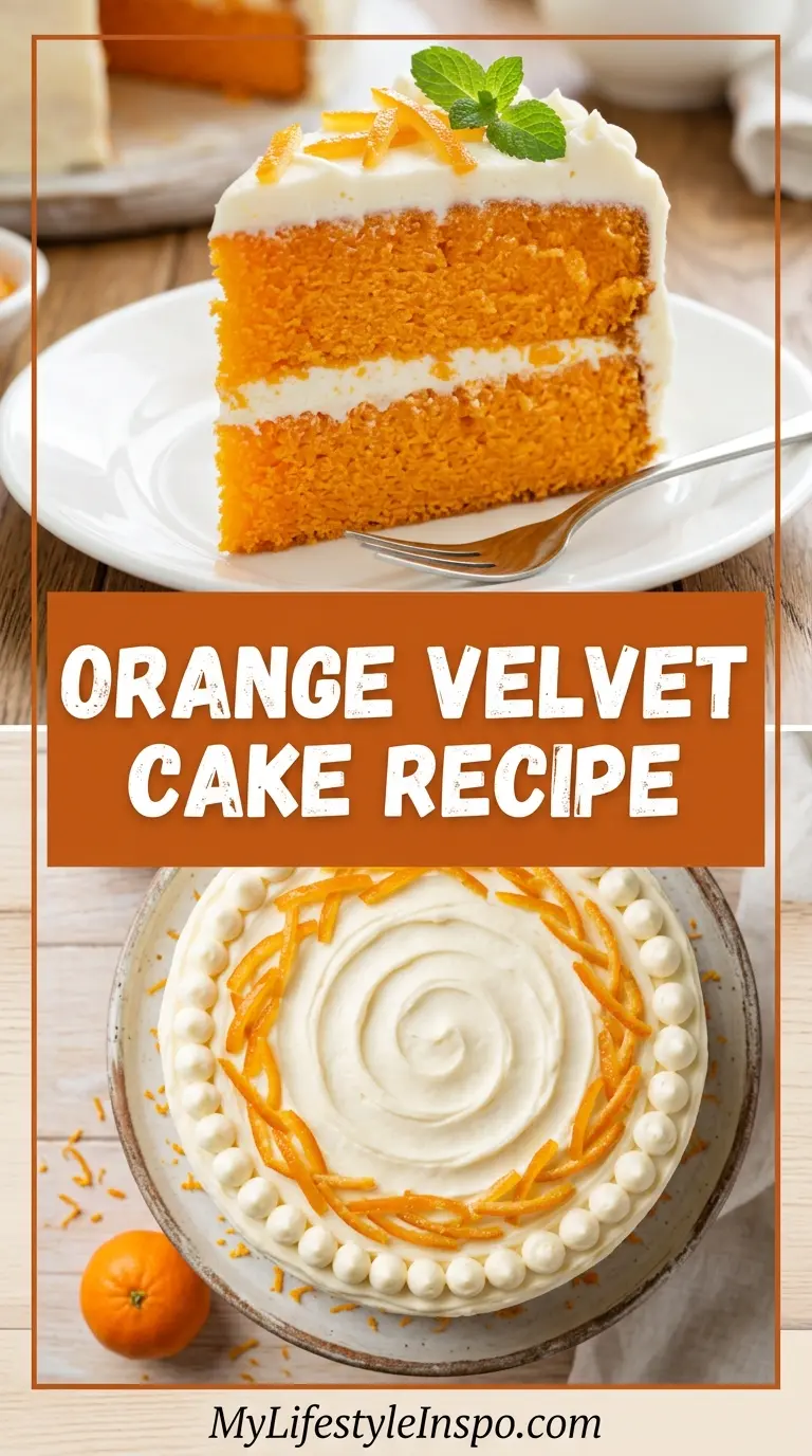 Orange Velvet Cake Recipe