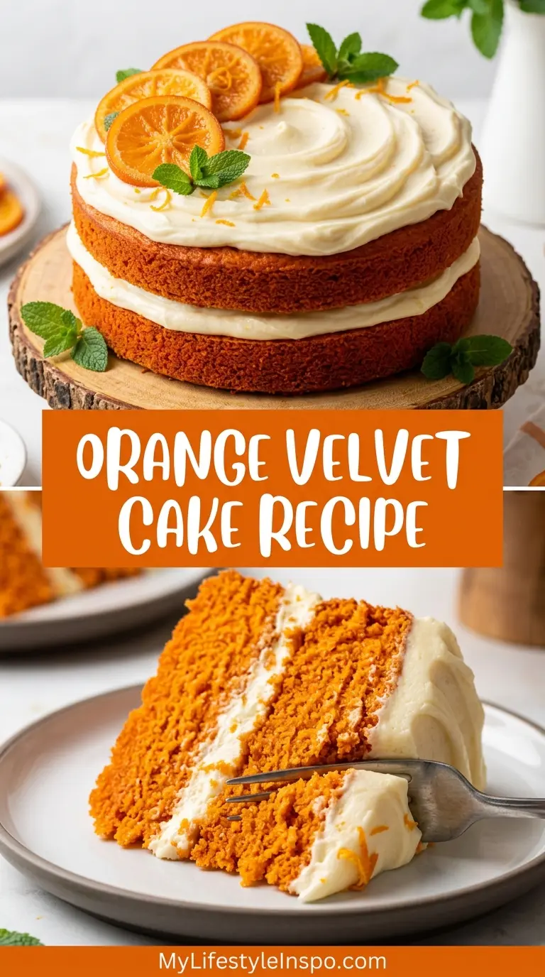 Orange Velvet Cake Recipe