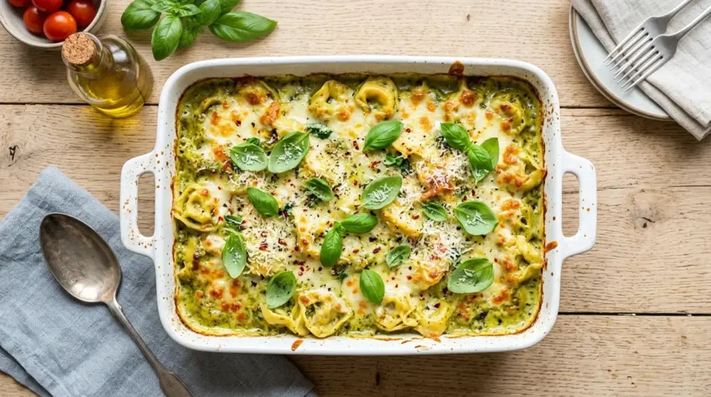 Pesto Tortellini Bake Recipe