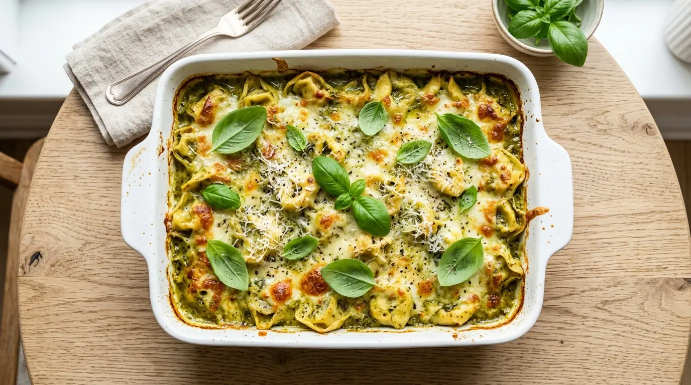 Pesto Tortellini Bake Recipe