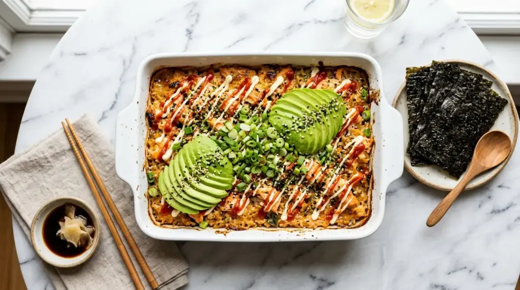 Salmon Sushi Bake Recipe