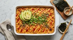 Salmon Sushi Bake Recipe
