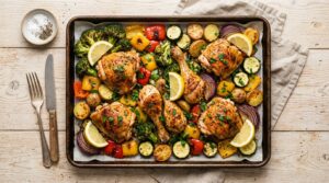 Sheet Pan Chicken And Veggies Dinner