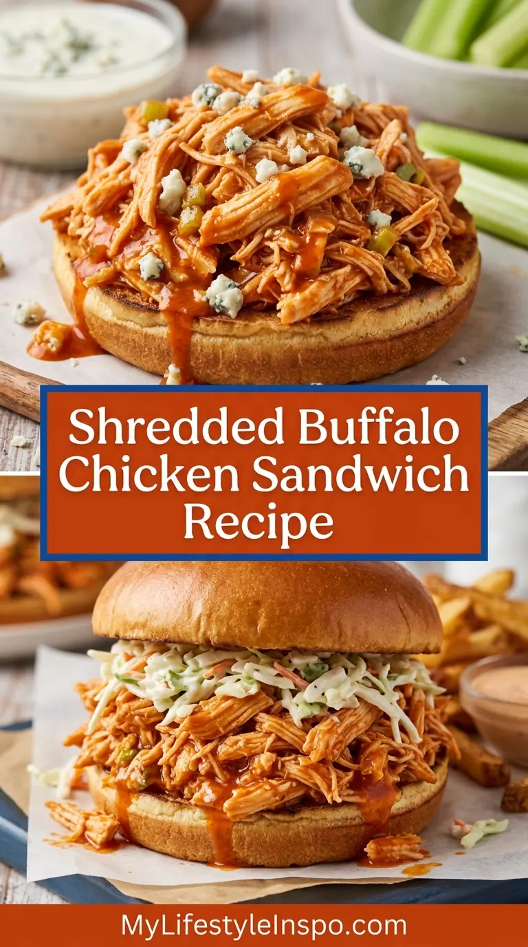 Shredded Buffalo Chicken Sandwich Recipe