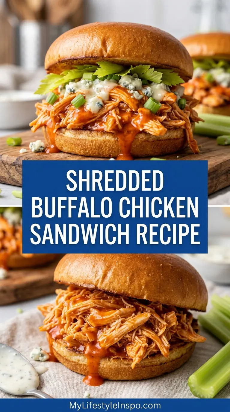 Shredded Buffalo Chicken Sandwich Recipe