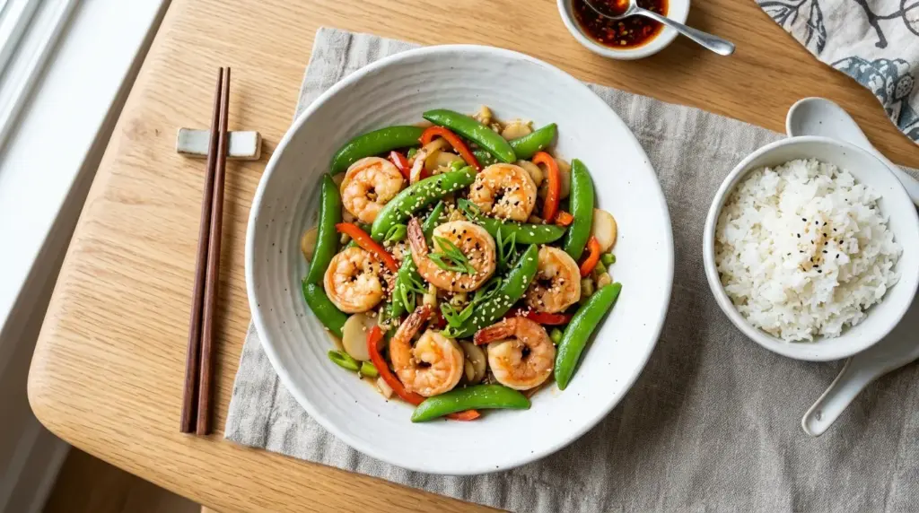 Shrimp and Sugar Snap Peas Recipe