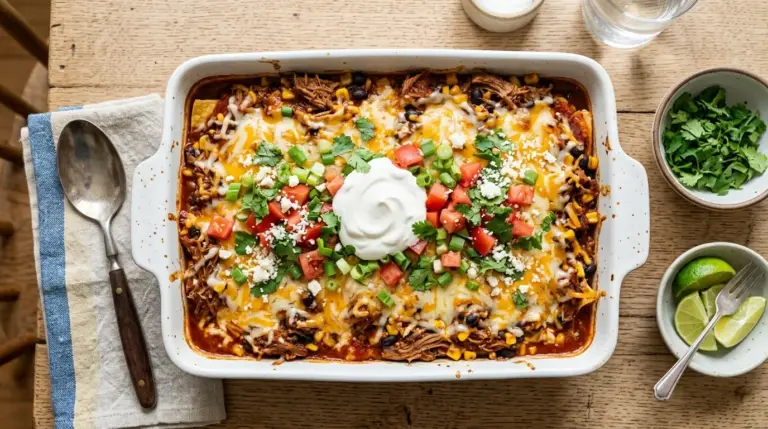 Slow Cooker Beef Enchilada Casserole Recipe