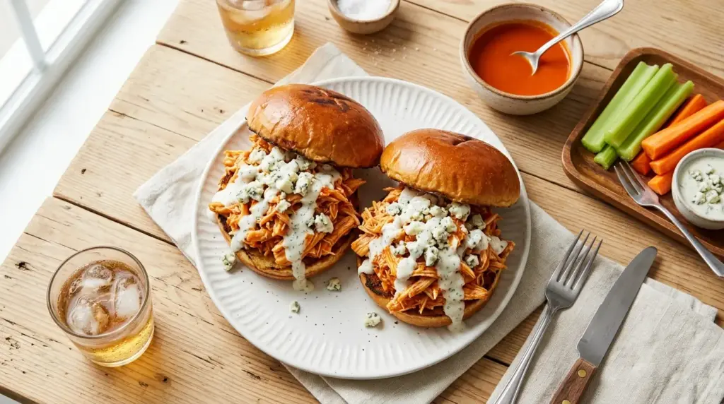 Slow Cooker Buffalo Chicken Sandwich Recipe