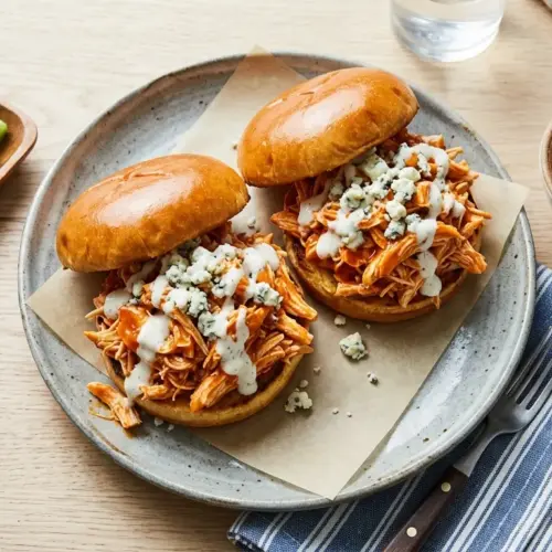 Slow Cooker Buffalo Chicken Sandwich Recipe