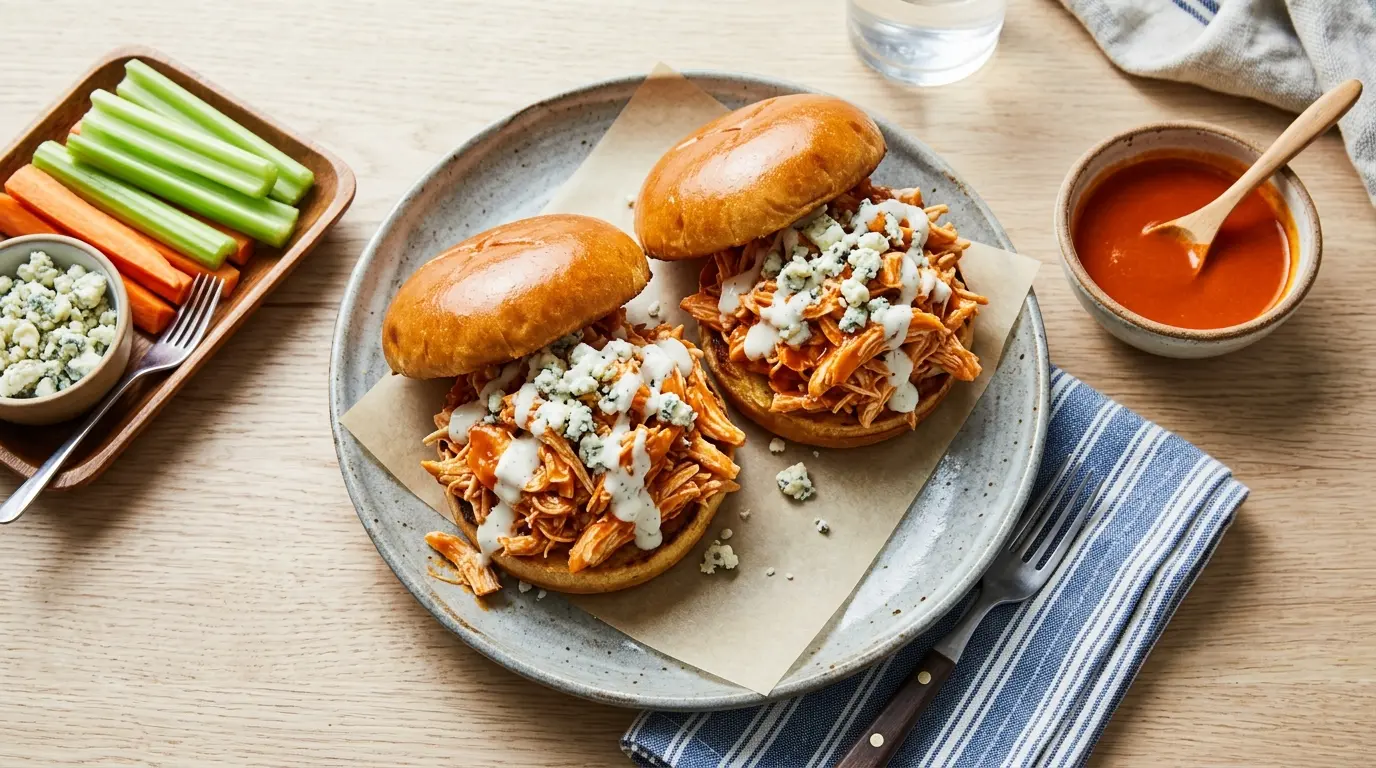 Slow Cooker Buffalo Chicken Sandwich Recipe