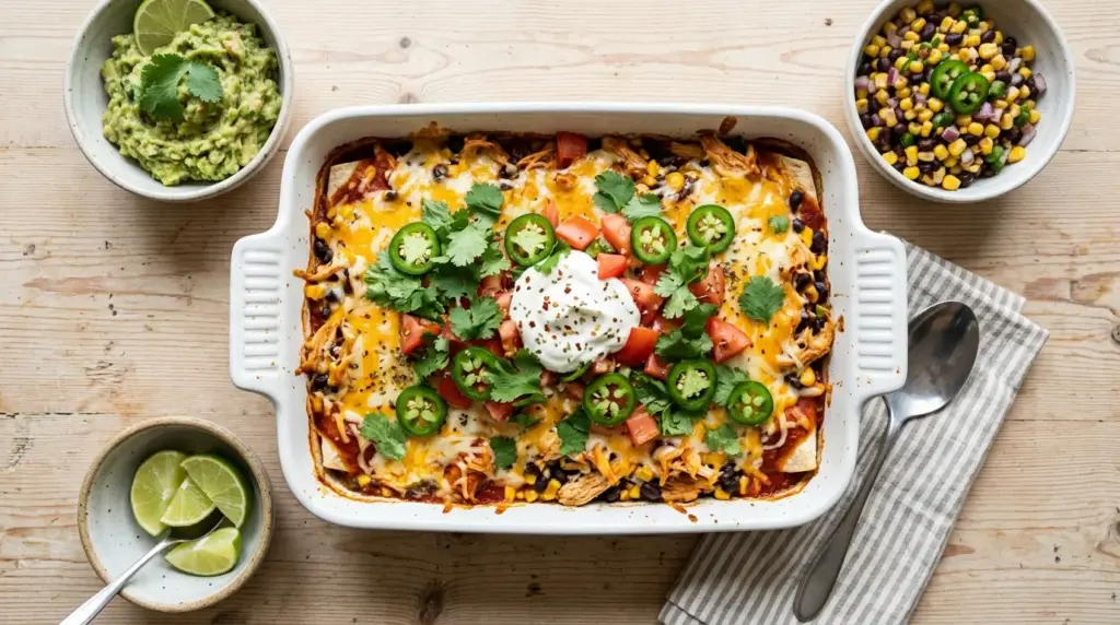 Slow Cooker Chicken Enchilada Casserole Recipe