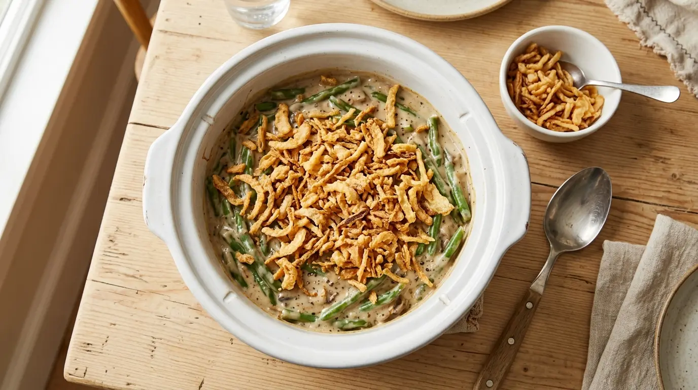 Slow Cooker Green Bean Casserole Recipe