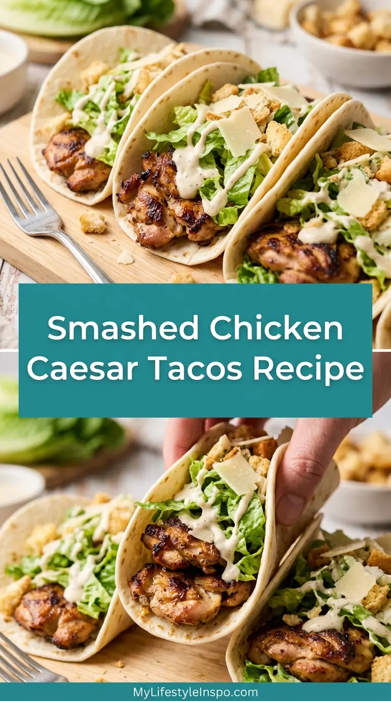 Smashed Chicken Caesar Tacos Recipe