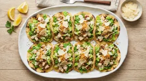 Smashed Chicken Caesar Tacos Recipe