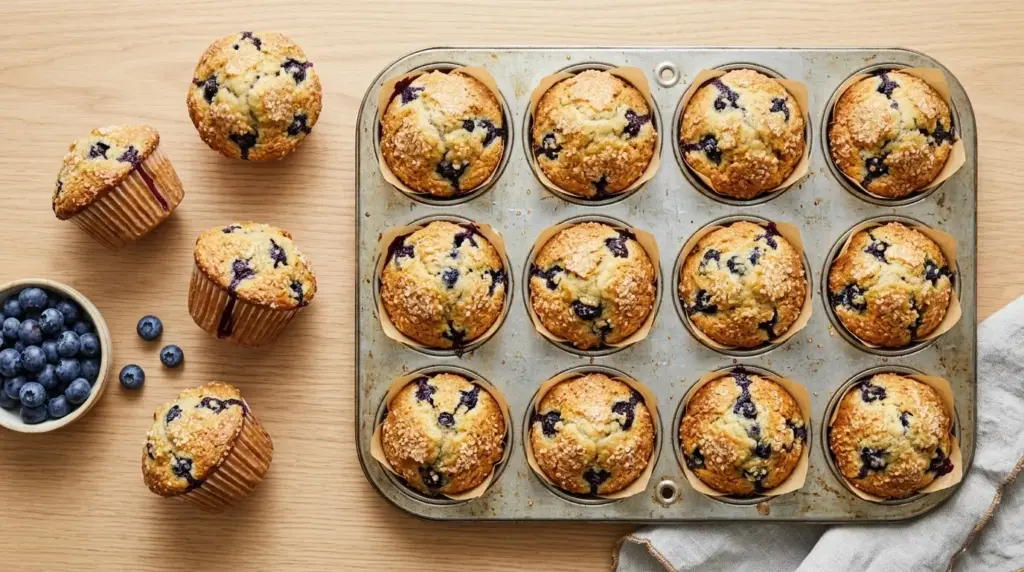 Sourdough Discard Blueberry Muffins Recipe